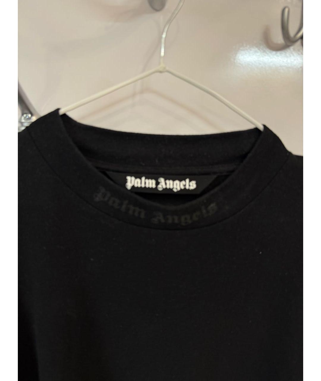 PALM ANGELS Черная хлопковая футболка, фото 2