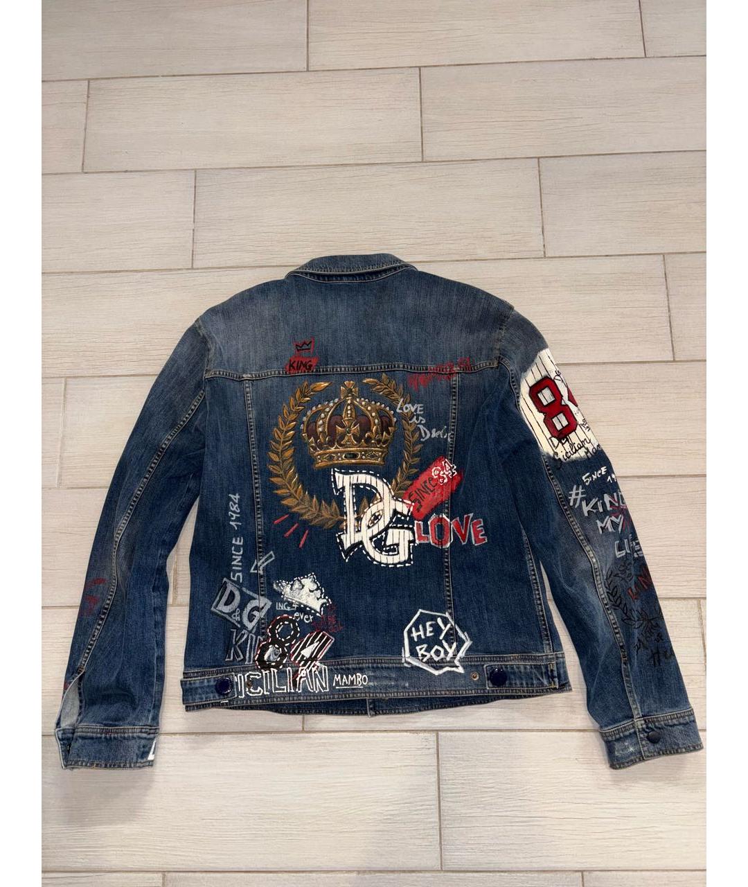 DOLCE&GABBANA Синяя деним куртка, фото 2