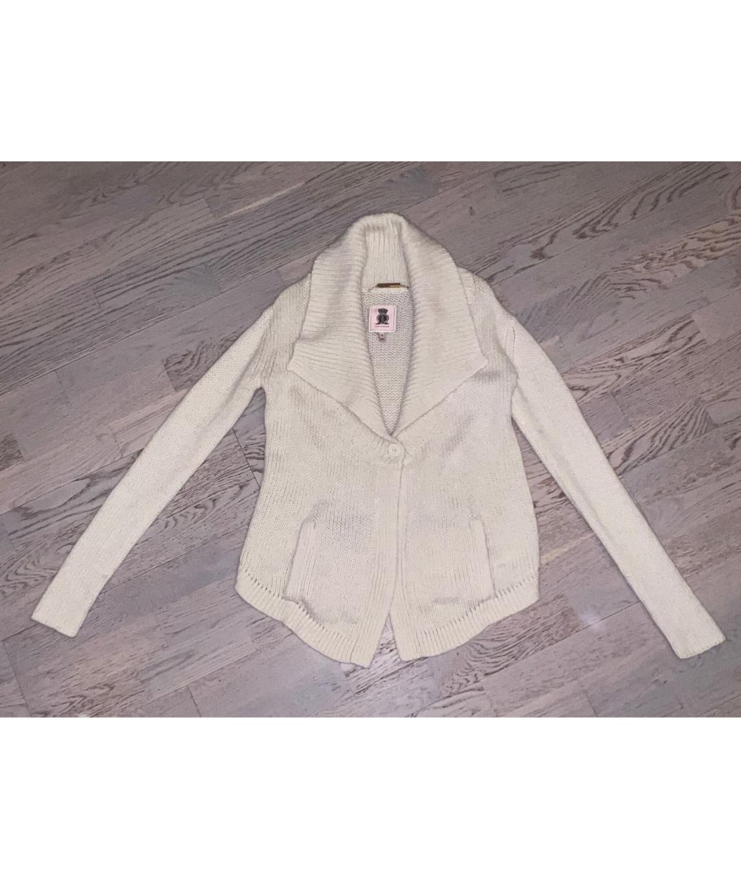 JUICY COUTURE Белый шерстяной кардиган, фото 9