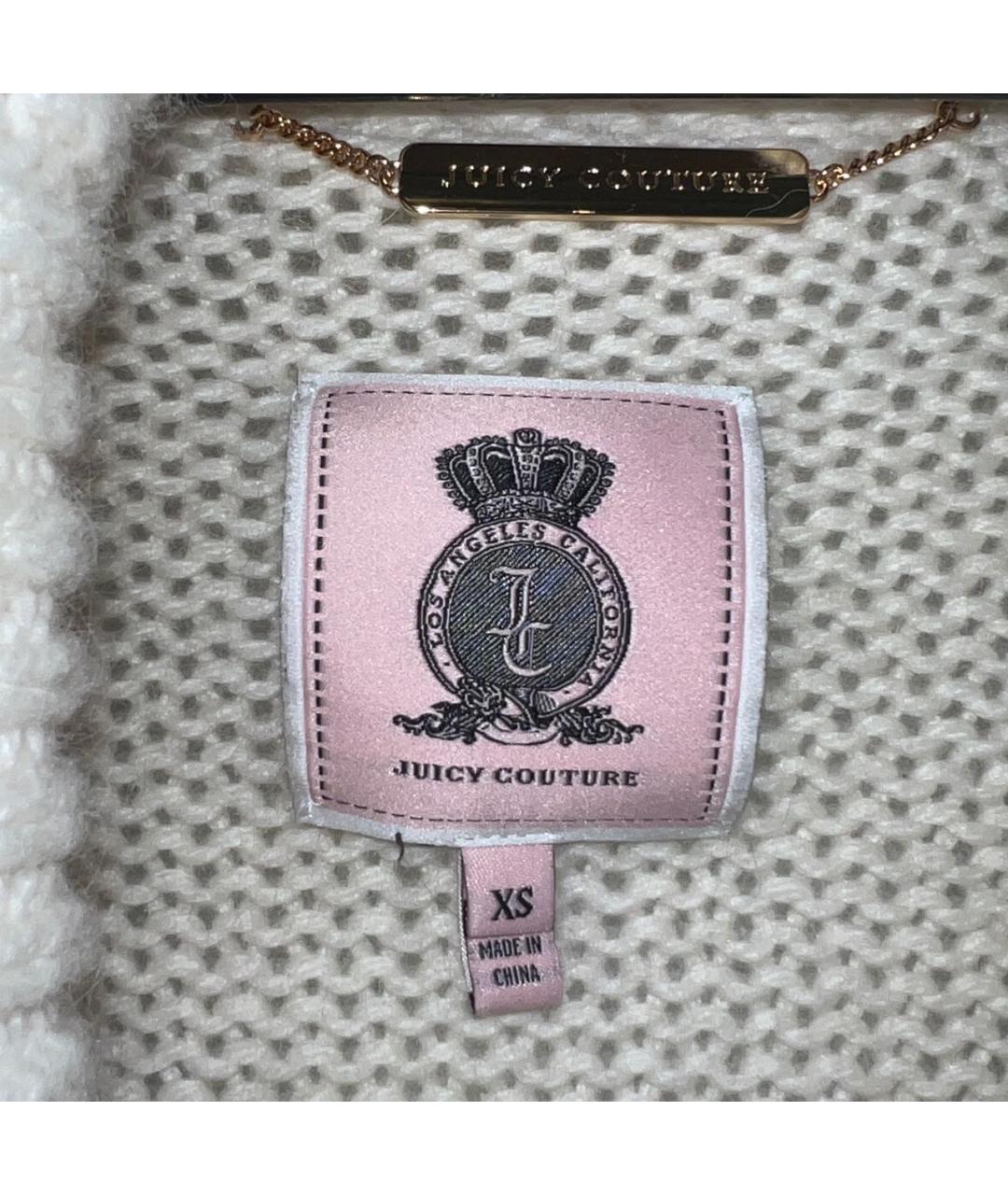 JUICY COUTURE Белый шерстяной кардиган, фото 7