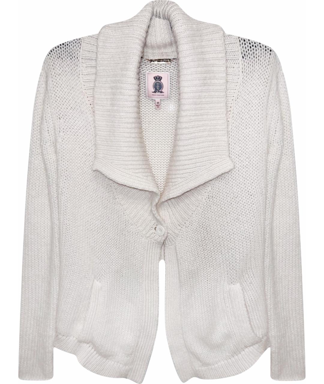 JUICY COUTURE Белый шерстяной кардиган, фото 1