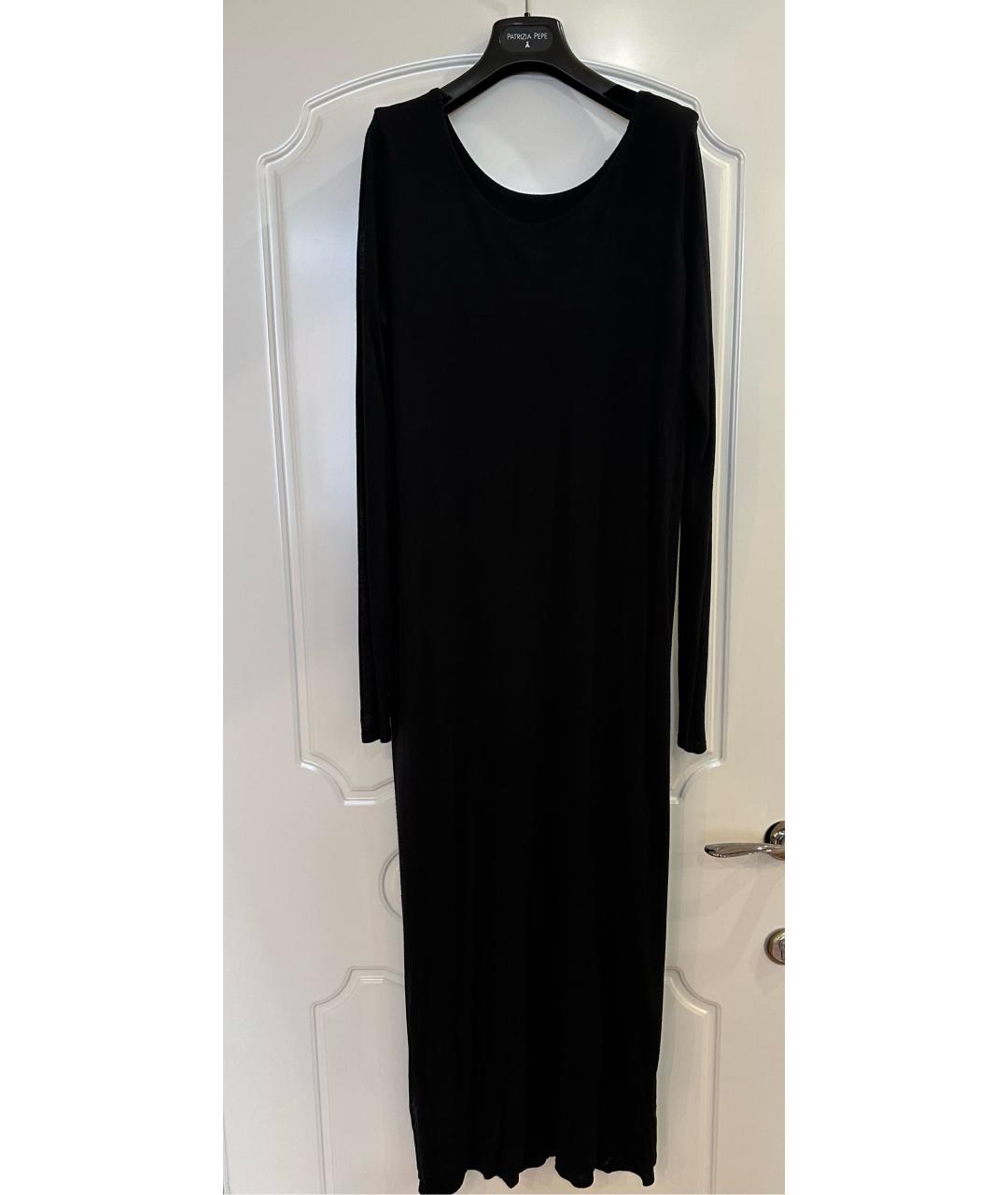 MM6 MAISON MARGIELA Черное вискозное повседневное платье, фото 5