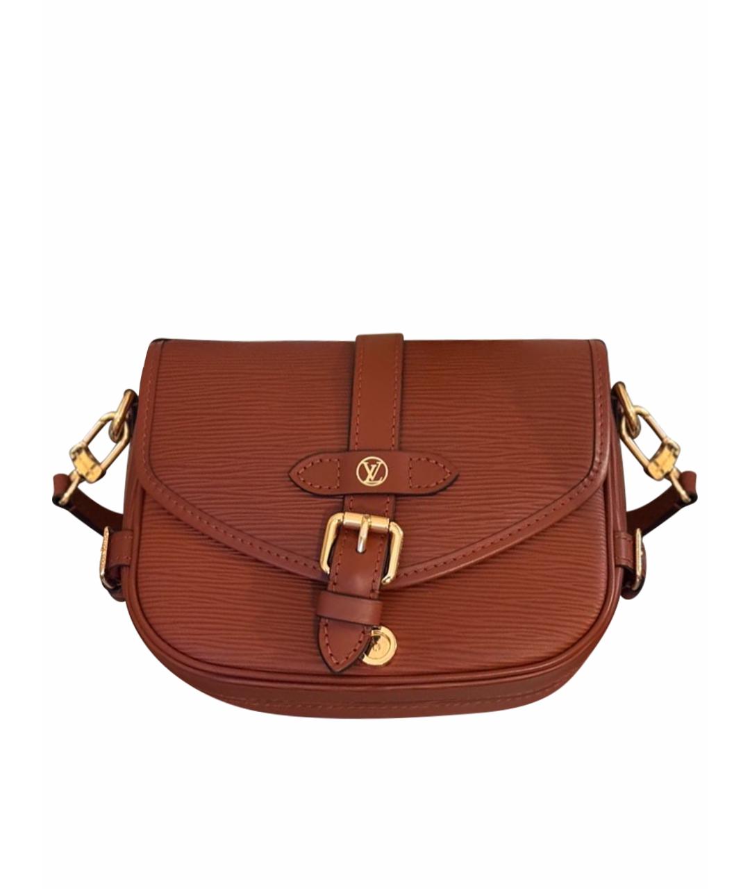 LOUIS VUITTON Коричневая кожаная сумка через плечо, фото 1