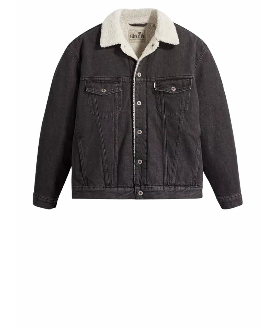 LEVI'S Антрацитовая деним куртка, фото 1