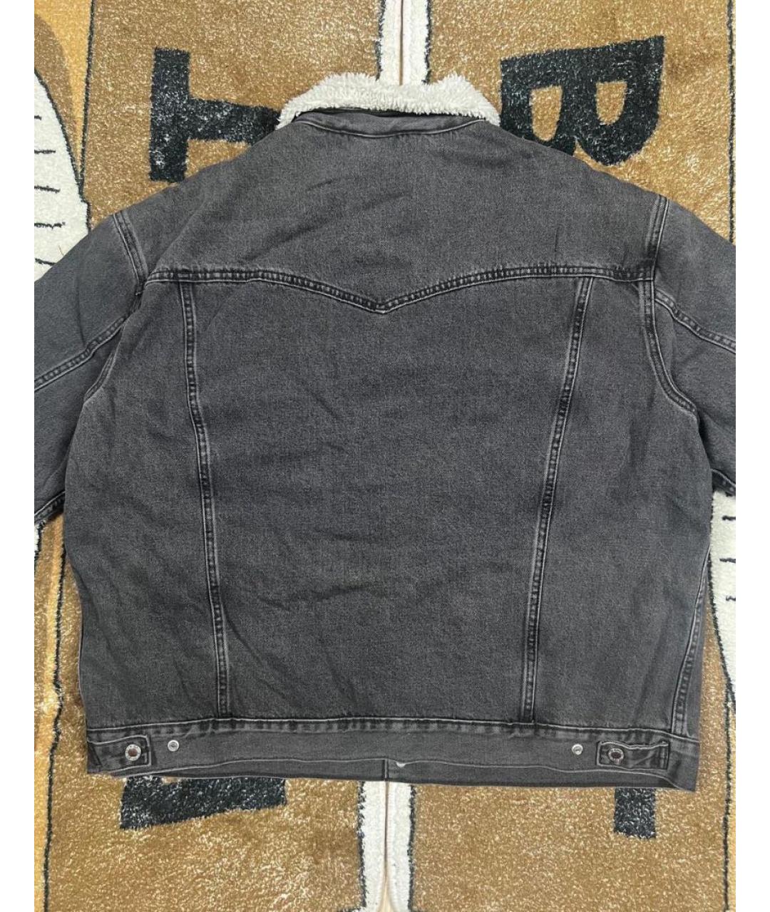 LEVI'S Антрацитовая деним куртка, фото 5