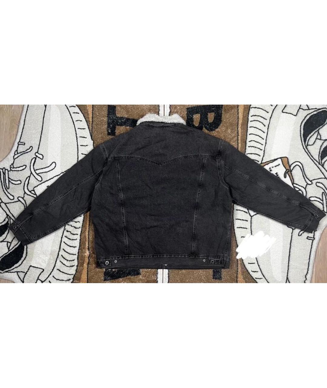 LEVI'S Антрацитовая деним куртка, фото 4