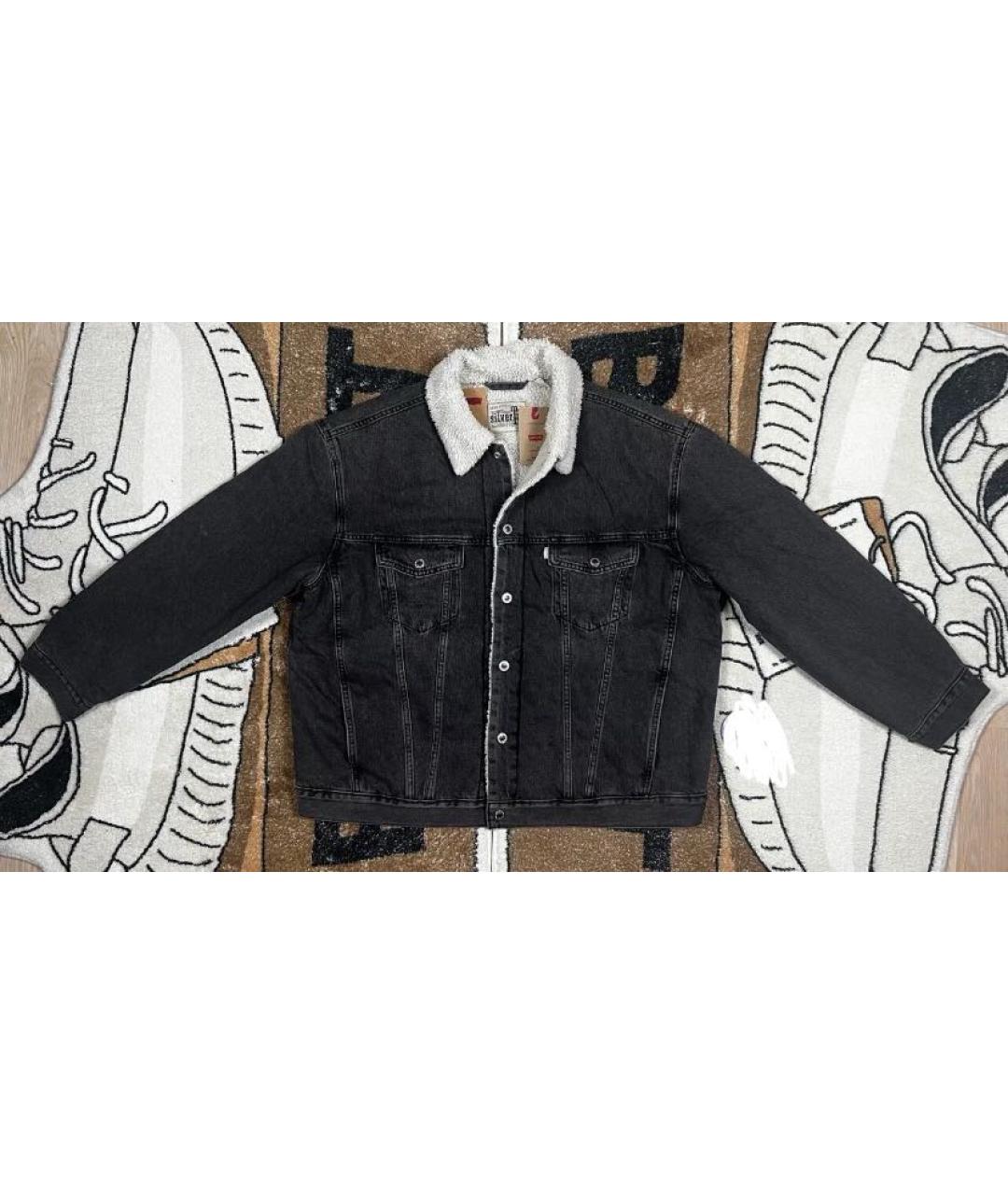 LEVI'S Антрацитовая деним куртка, фото 2