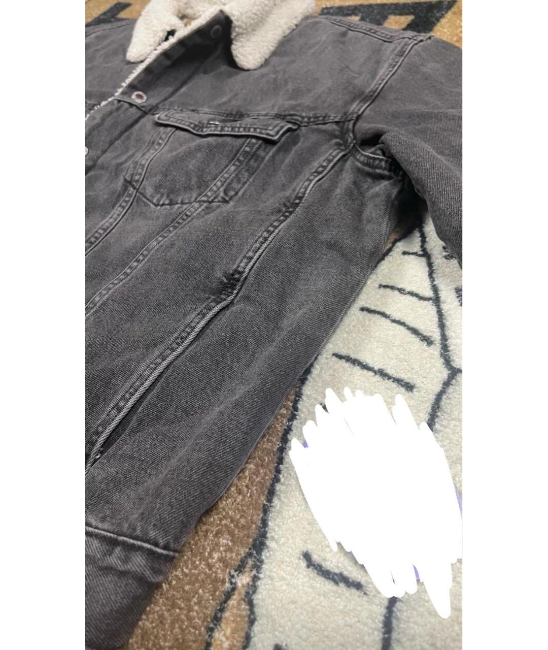 LEVI'S Антрацитовая деним куртка, фото 6