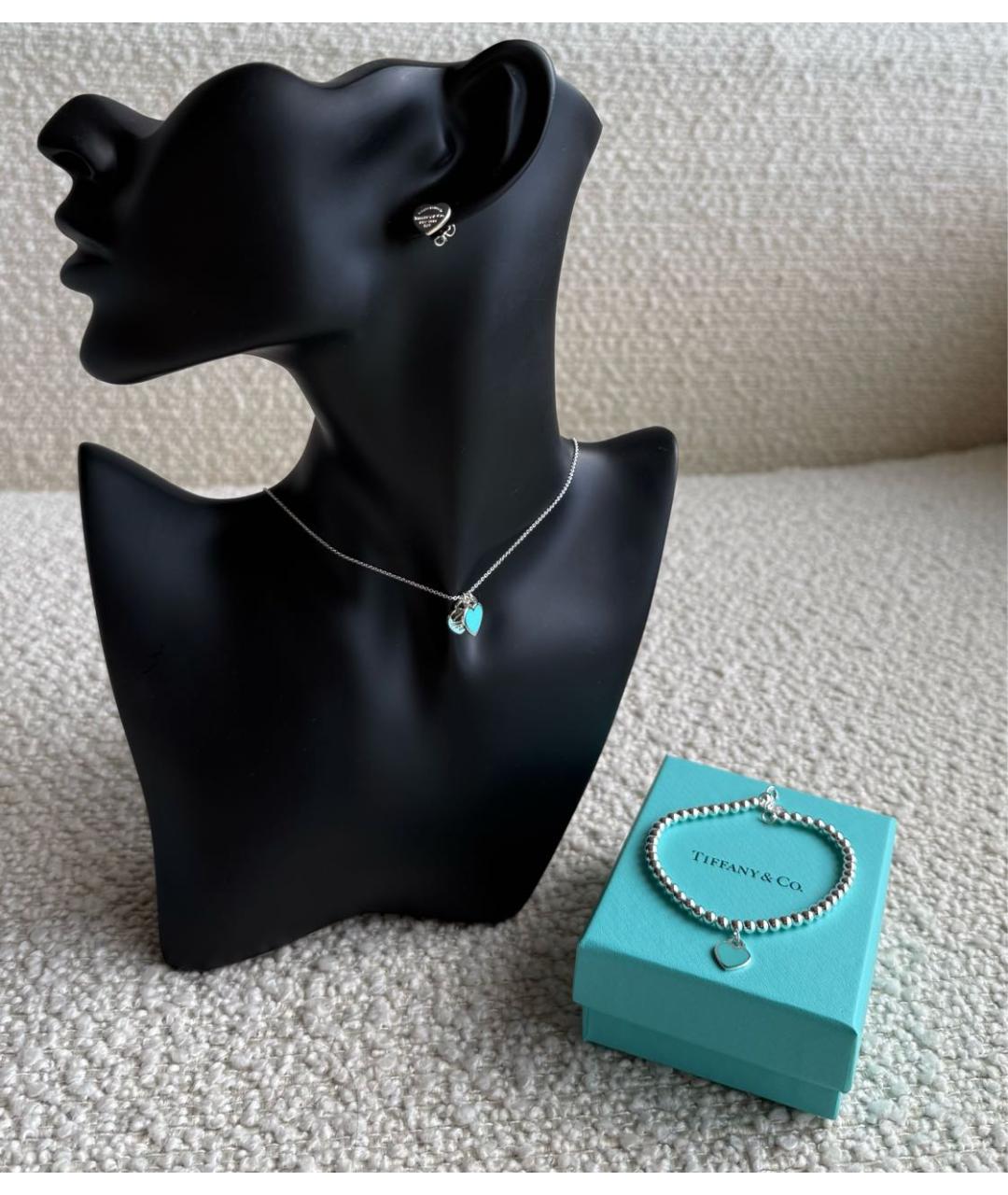 TIFFANY&CO Бирюзовая серебряная подвеска, фото 4