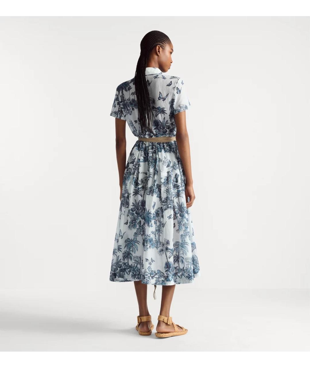 CHRISTIAN DIOR Синее хлопковое платье, фото 3