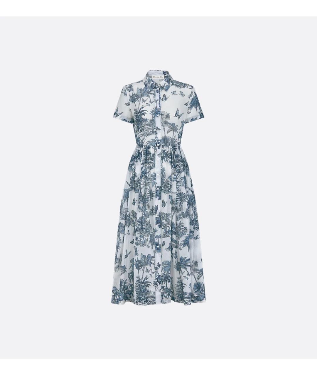 CHRISTIAN DIOR Синее хлопковое платье, фото 6