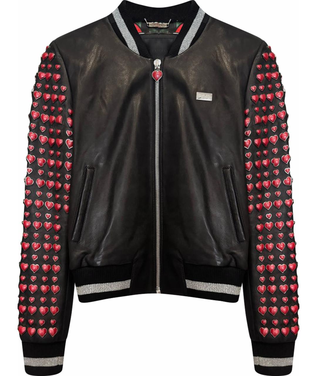 PHILIPP PLEIN Черная кожаная куртка, фото 1