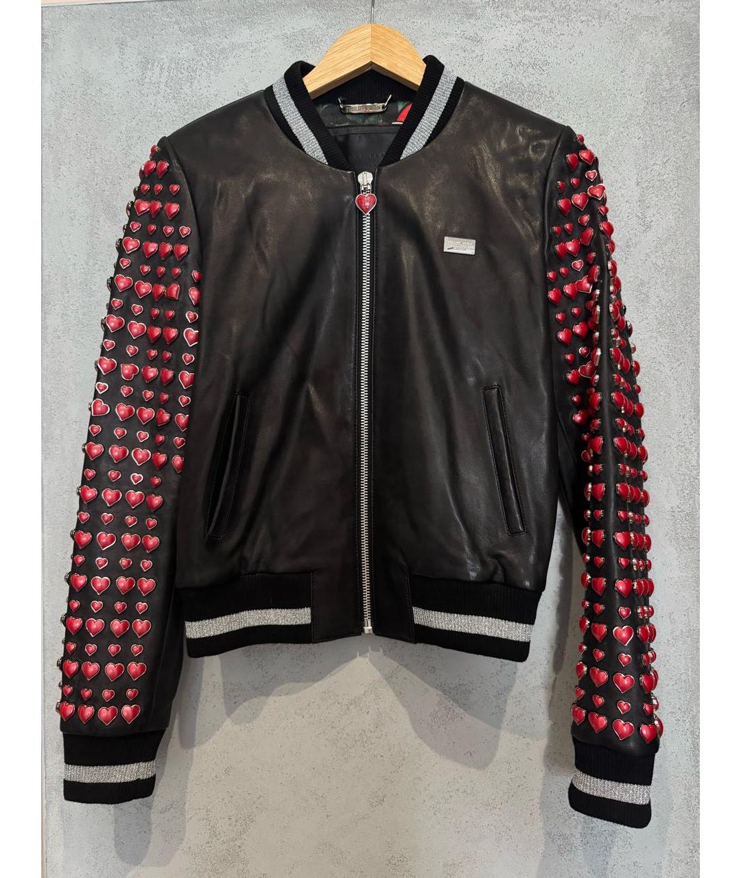 PHILIPP PLEIN Черная кожаная куртка, фото 8