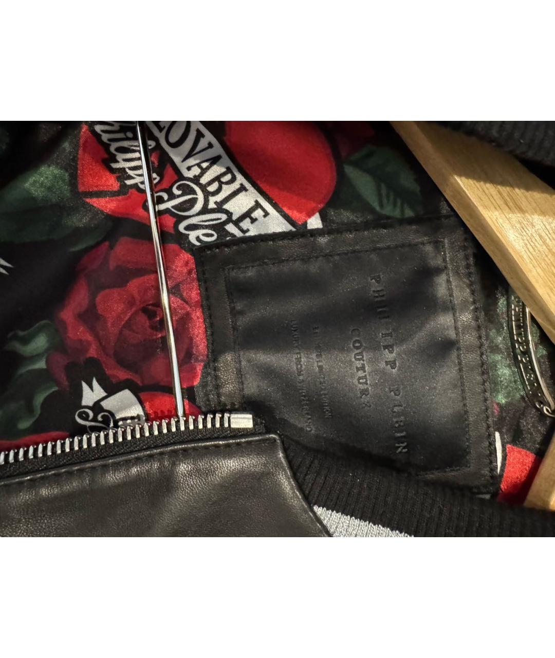 PHILIPP PLEIN Черная кожаная куртка, фото 6