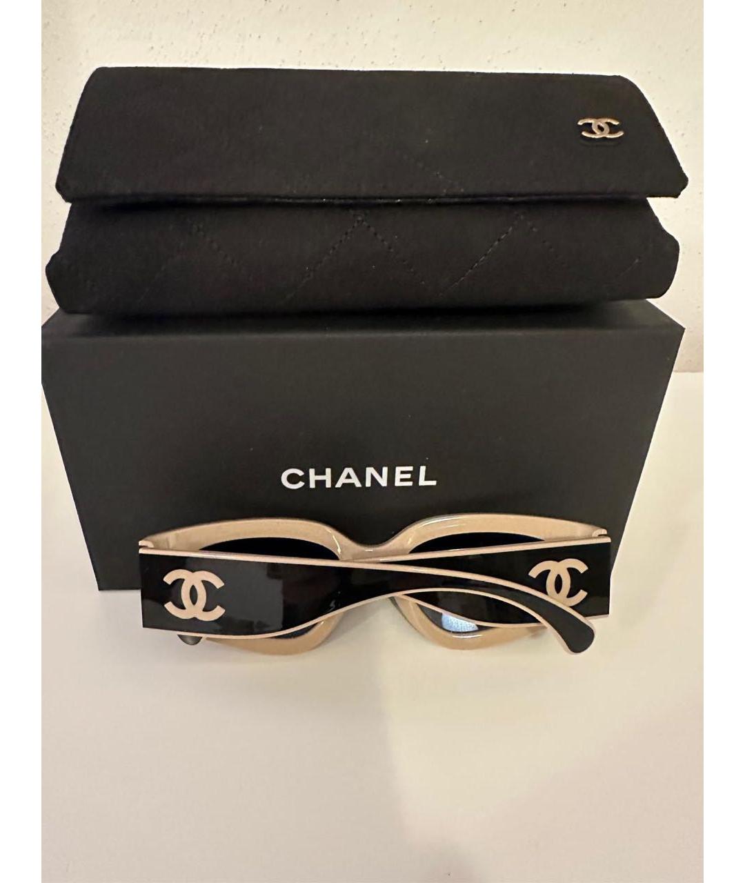 CHANEL Черные пластиковые солнцезащитные очки, фото 3