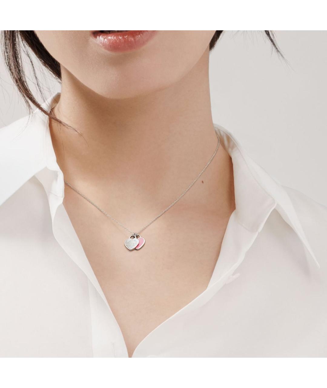 TIFFANY&CO Розовый серебряный кулон, фото 2