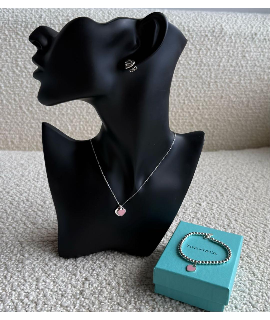 TIFFANY&CO Розовый серебряный кулон, фото 3