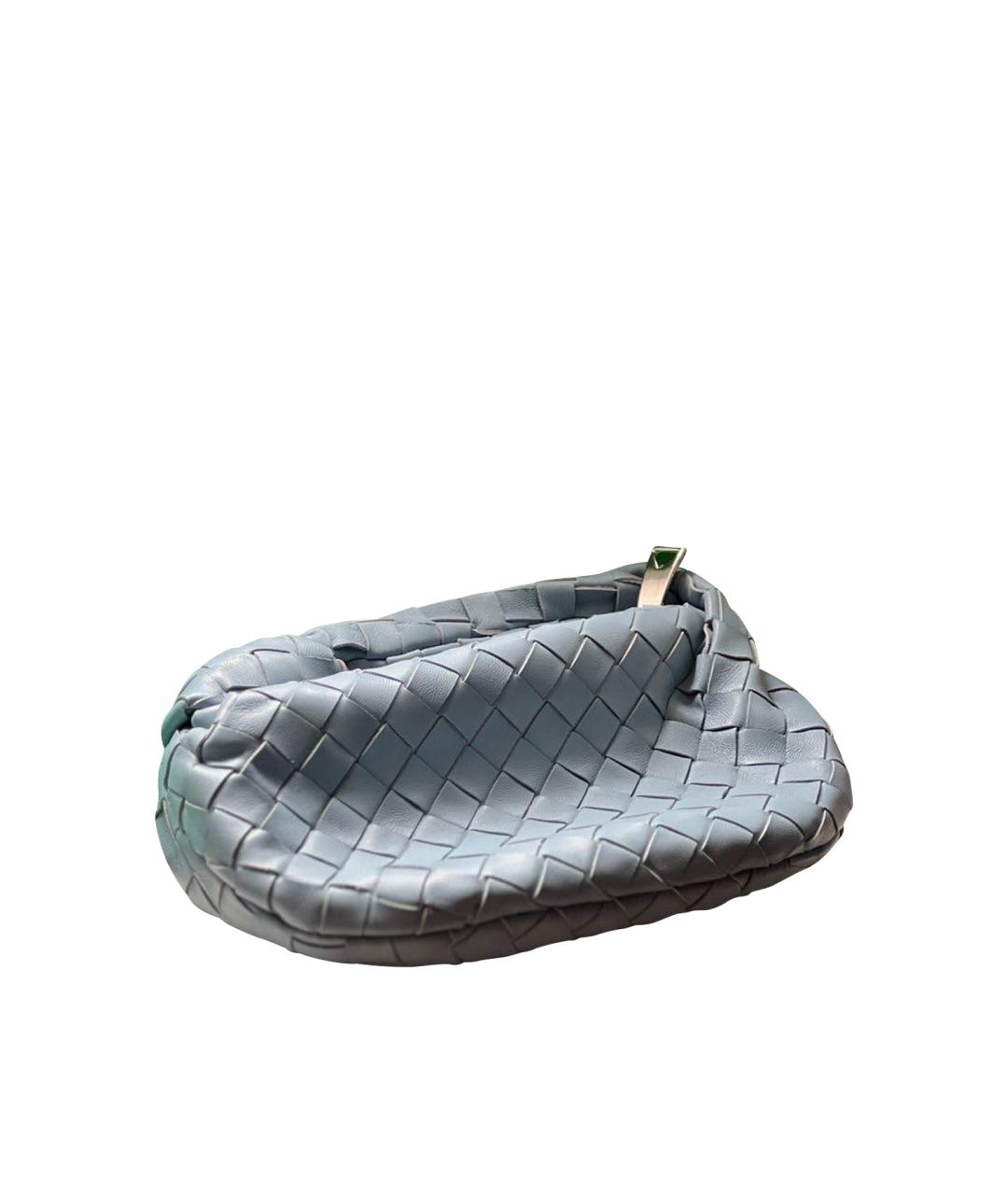 BOTTEGA VENETA Голубая кожаная сумка с короткими ручками, фото 1