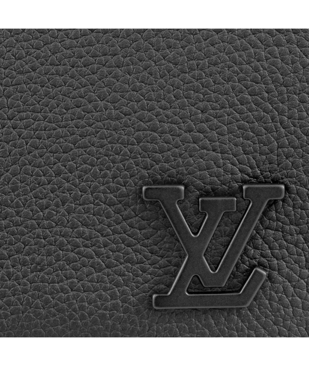LOUIS VUITTON Черная кожаная сумка на плечо, фото 4