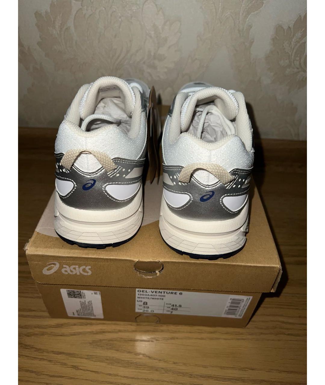 ASICS Серые кожаные кроссовки, фото 7