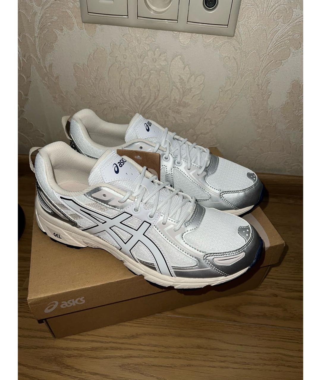 ASICS Серые кожаные кроссовки, фото 3