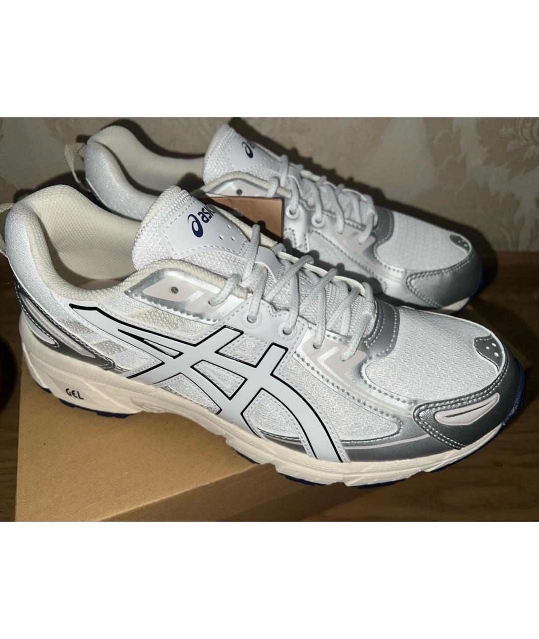 ASICS Серые кожаные кроссовки, фото 4