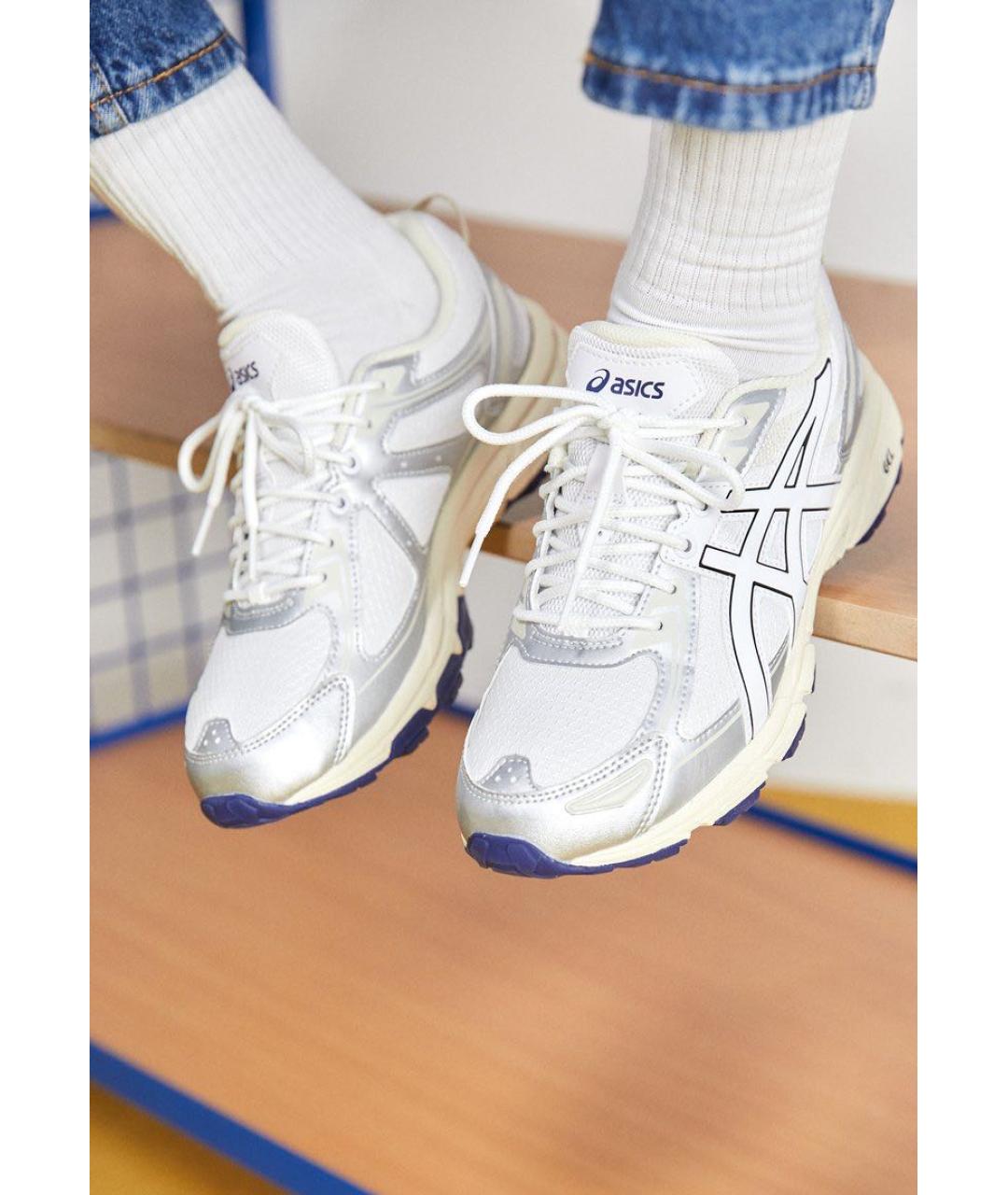 ASICS Серые кожаные кроссовки, фото 2