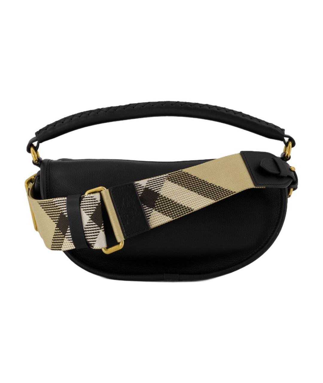 BURBERRY Черная кожаная сумка через плечо, фото 3