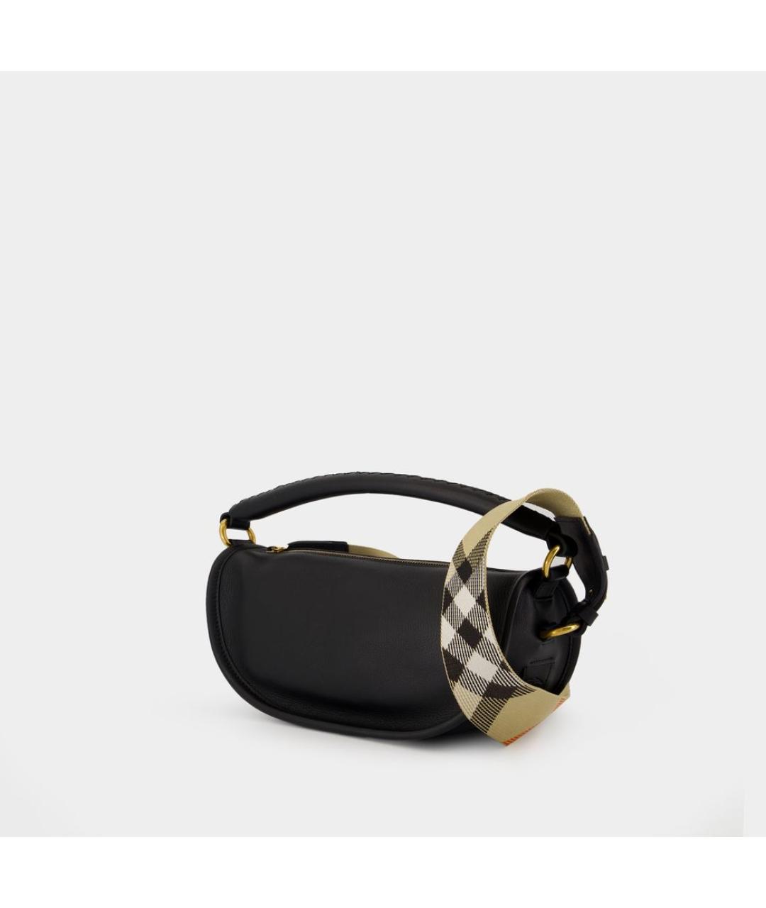 BURBERRY Черная кожаная сумка через плечо, фото 2