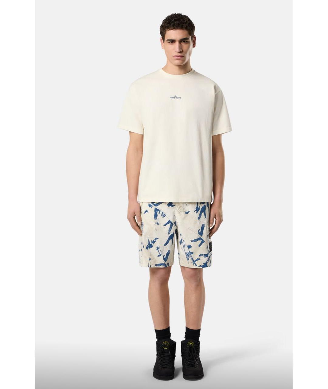 STONE ISLAND Мульти хлопковые шорты, фото 5