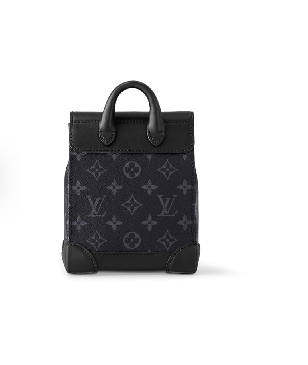 LOUIS VUITTON Черная кожаная сумка на плечо, фото 3