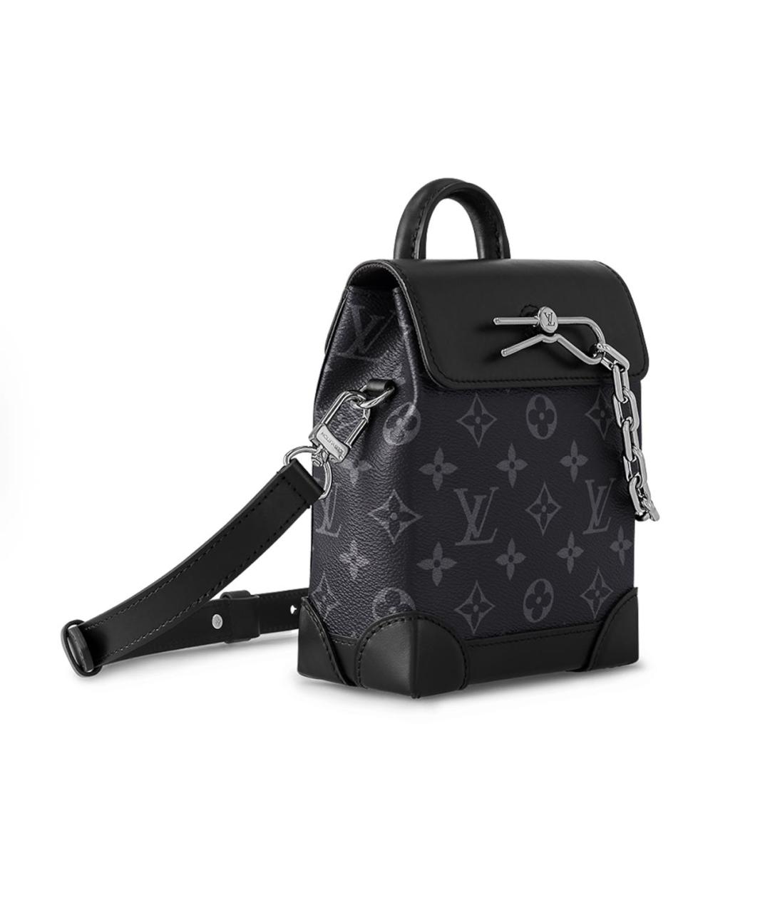 LOUIS VUITTON Черная кожаная сумка на плечо, фото 2