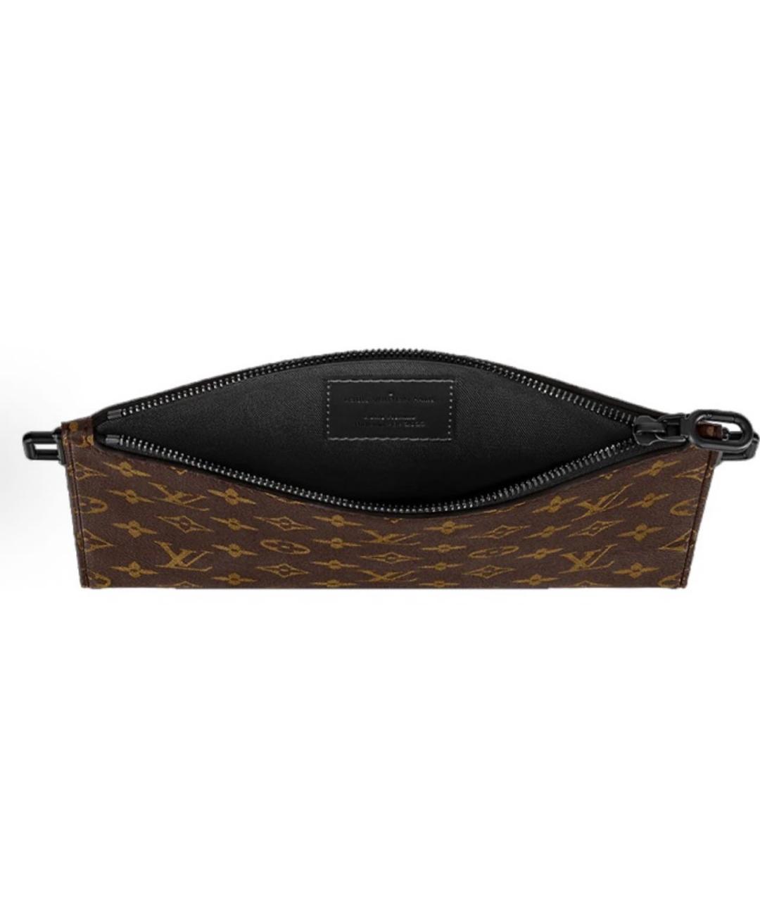 LOUIS VUITTON Коричневая кожаная сумка на плечо, фото 3