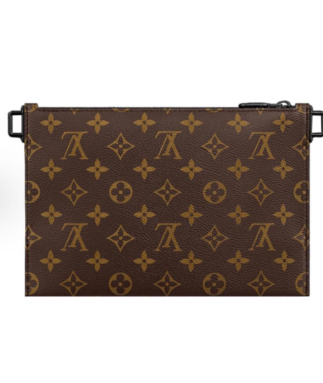 LOUIS VUITTON Коричневая кожаная сумка на плечо, фото 2