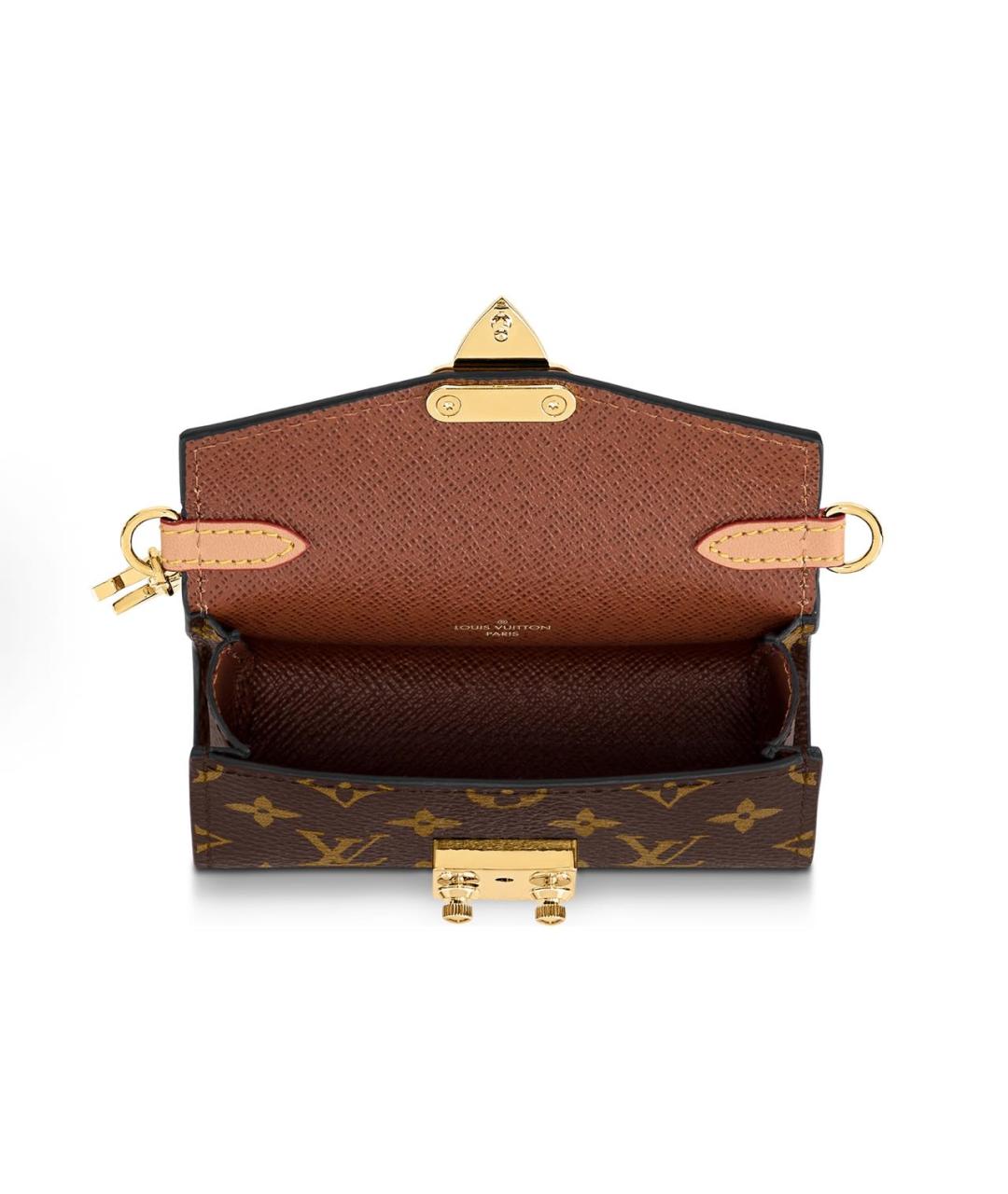 LOUIS VUITTON Коричневая кожаная сумка с короткими ручками, фото 5