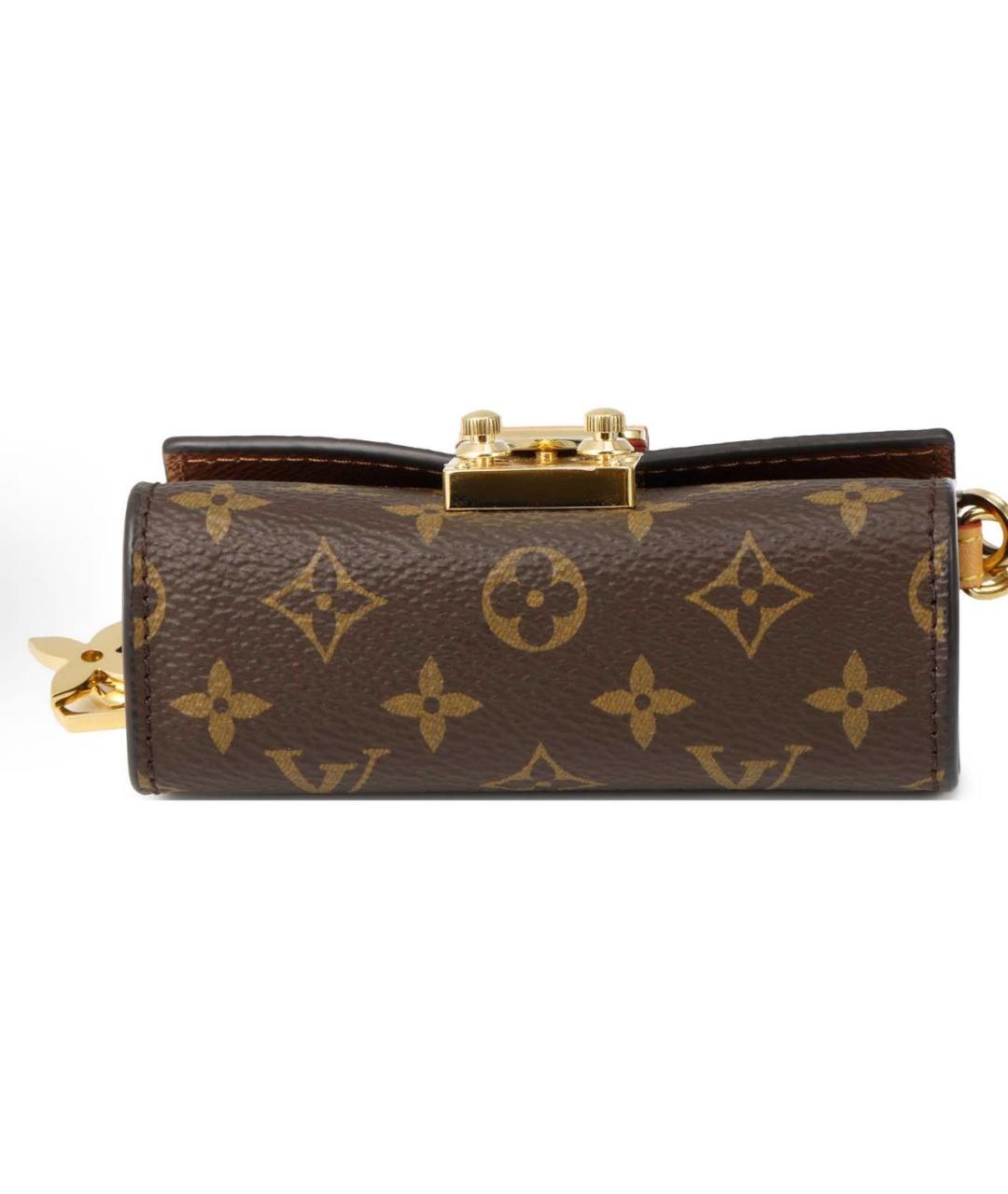 LOUIS VUITTON Коричневая кожаная сумка с короткими ручками, фото 4