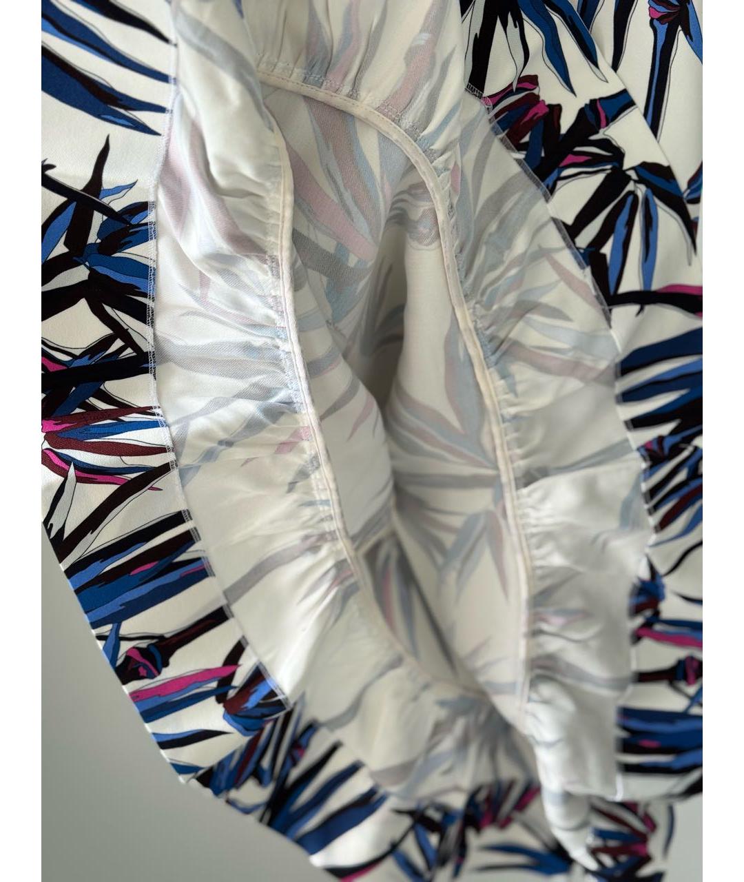 EMILIO PUCCI Белое вискозное повседневное платье, фото 4