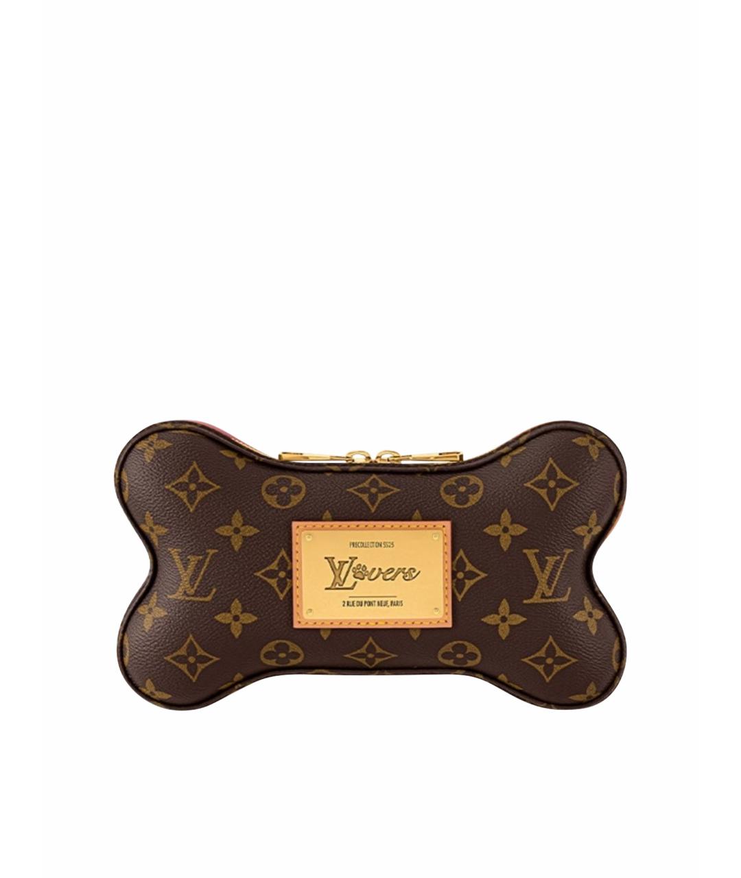 LOUIS VUITTON Коричневая кожаная сумка на плечо, фото 1