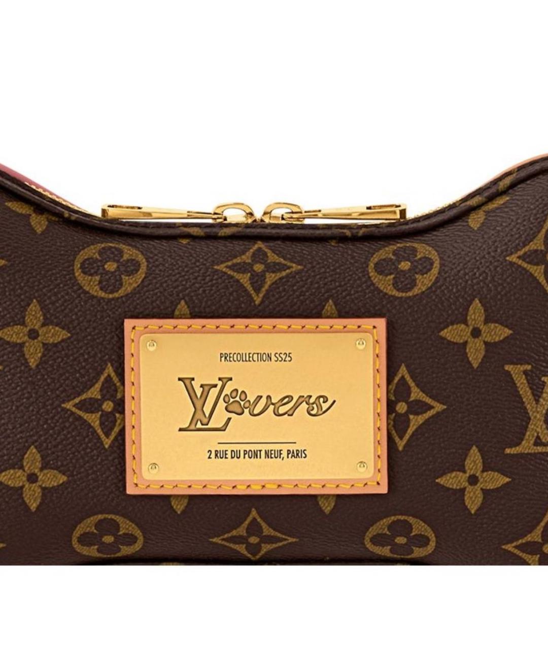 LOUIS VUITTON Коричневая кожаная сумка на плечо, фото 2