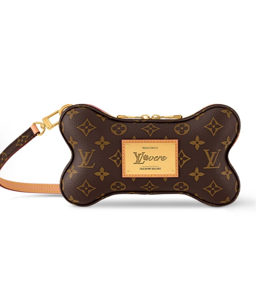 LOUIS VUITTON Коричневая кожаная сумка на плечо, фото 4