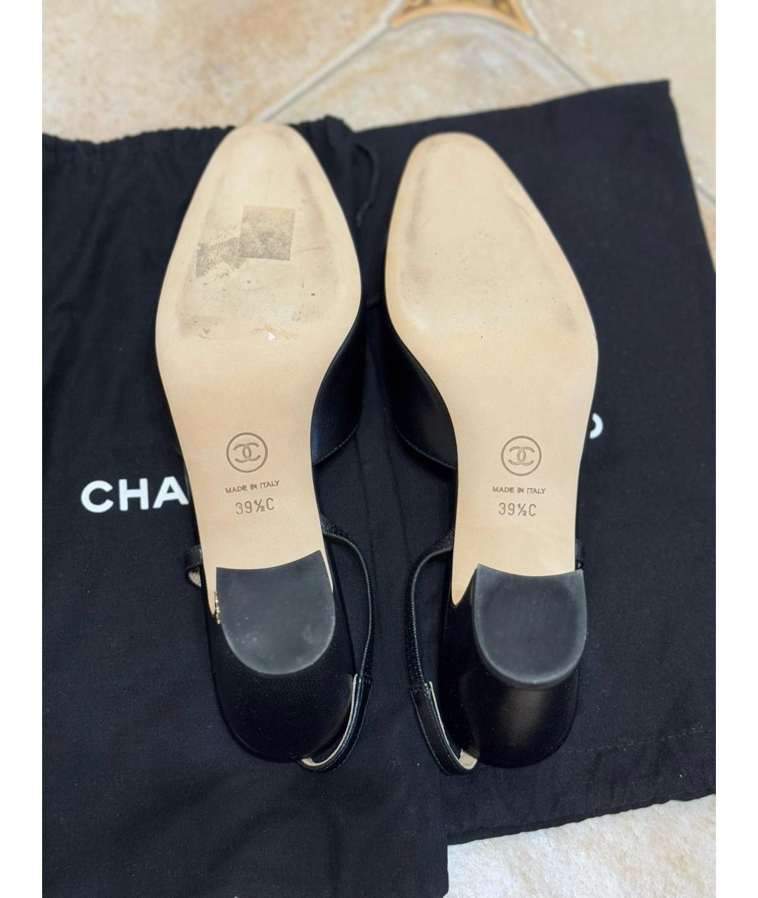 CHANEL Черные кожаные туфли, фото 8