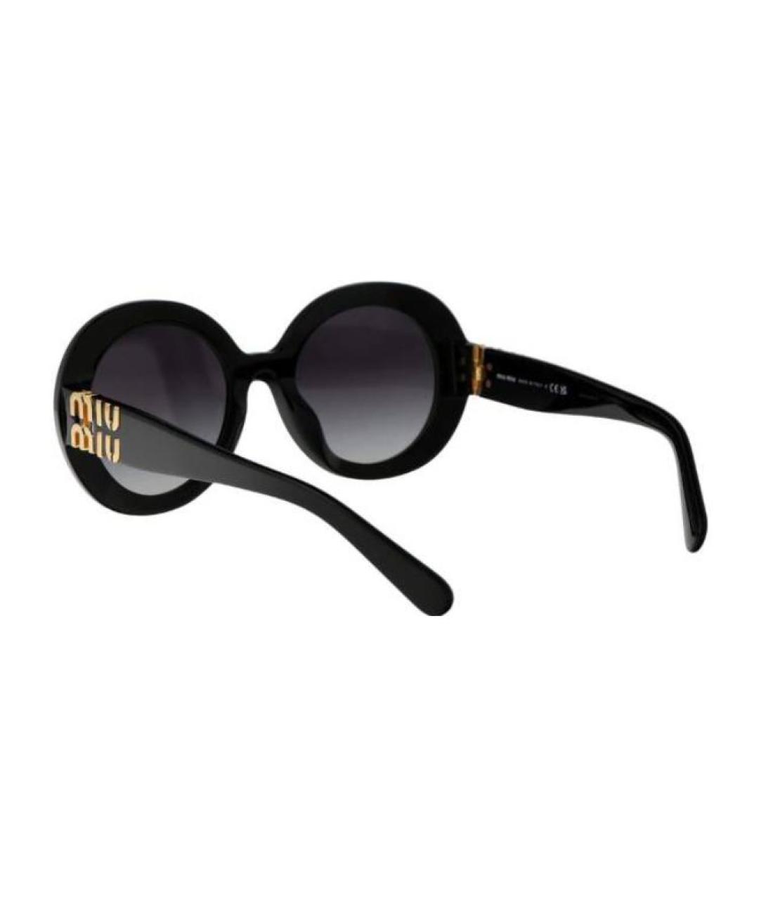 MIU MIU Черные пластиковые солнцезащитные очки, фото 3
