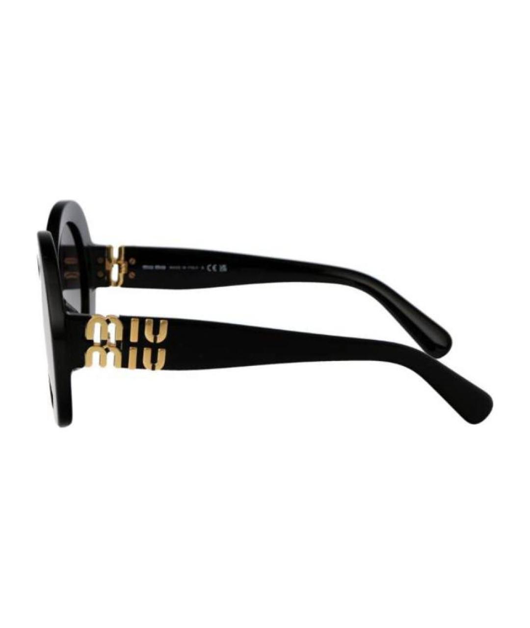 MIU MIU Черные пластиковые солнцезащитные очки, фото 4