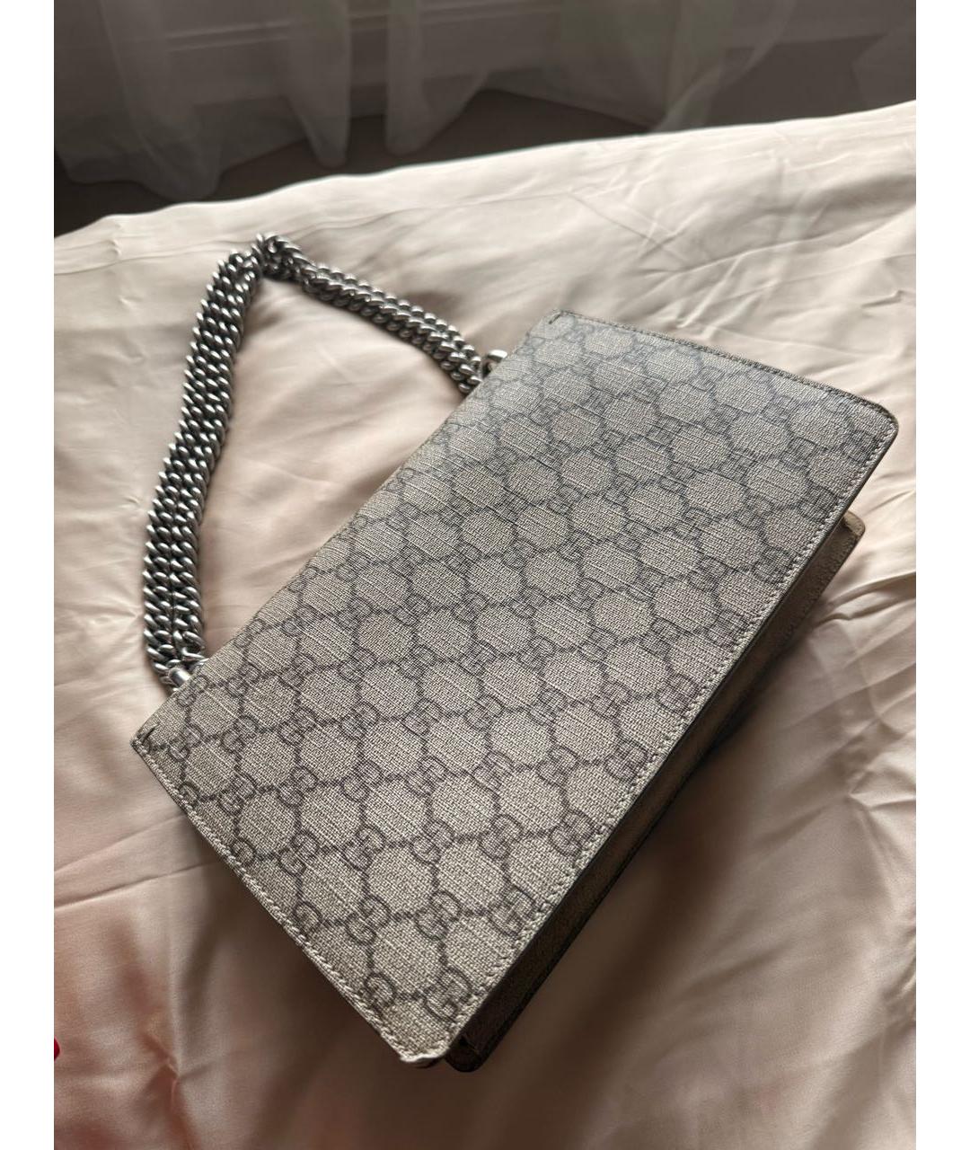 GUCCI Бежевая кожаная сумка через плечо, фото 3