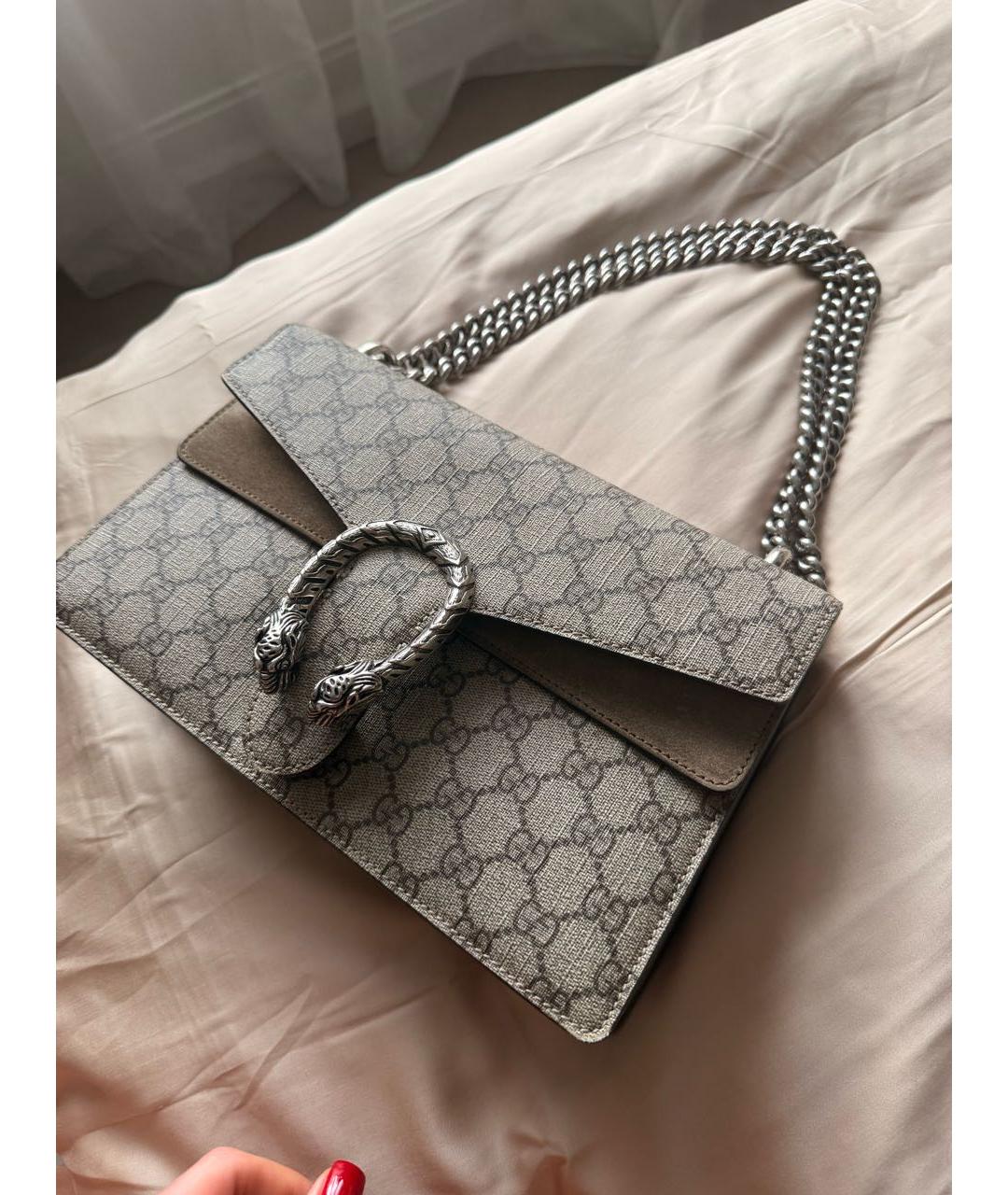 GUCCI Бежевая кожаная сумка через плечо, фото 2