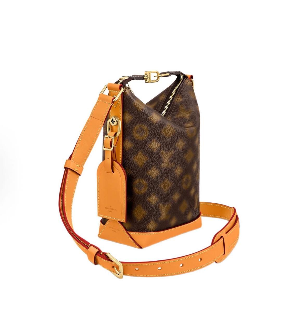 LOUIS VUITTON Коричневая кожаная сумка на плечо, фото 2