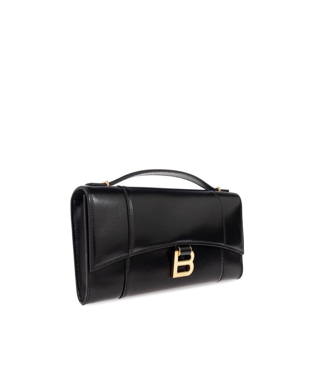 BALENCIAGA Черная кожаная сумка с короткими ручками, фото 3