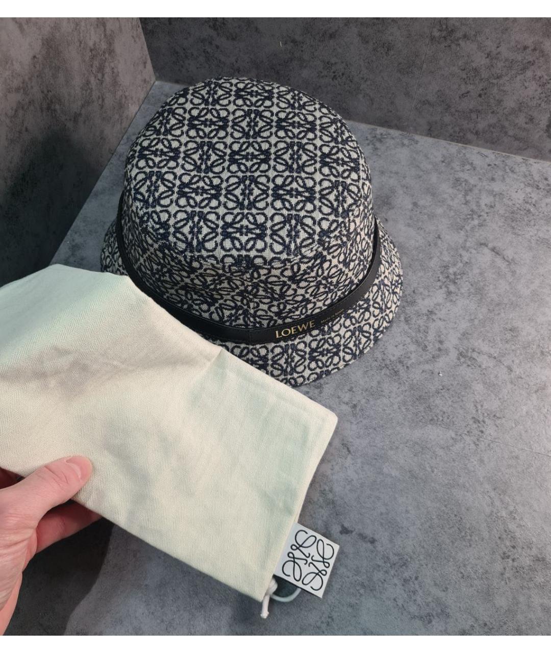 LOEWE Серая хлопковая панама, фото 8