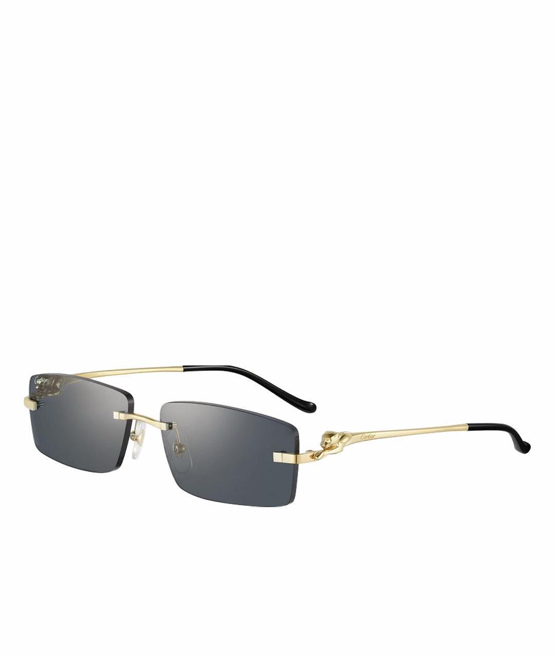 CARTIER Золотые металлические солнцезащитные очки, фото 1