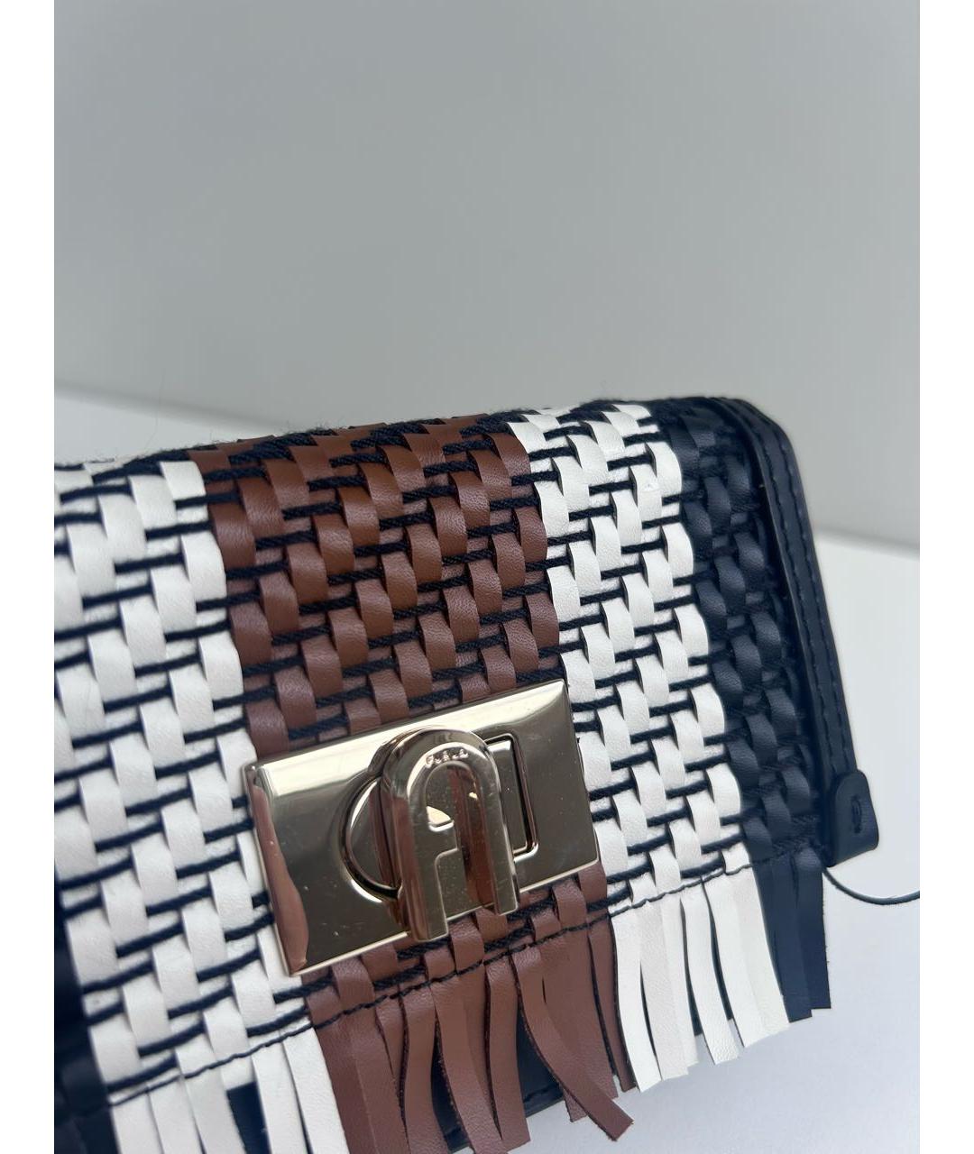 FURLA Коричневая кожаная сумка через плечо, фото 5